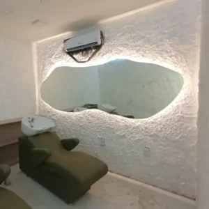 ESPELHO ORGANICO COM LED VIDRAÇARIA IMPERIAL VIDROS FORTALEZA