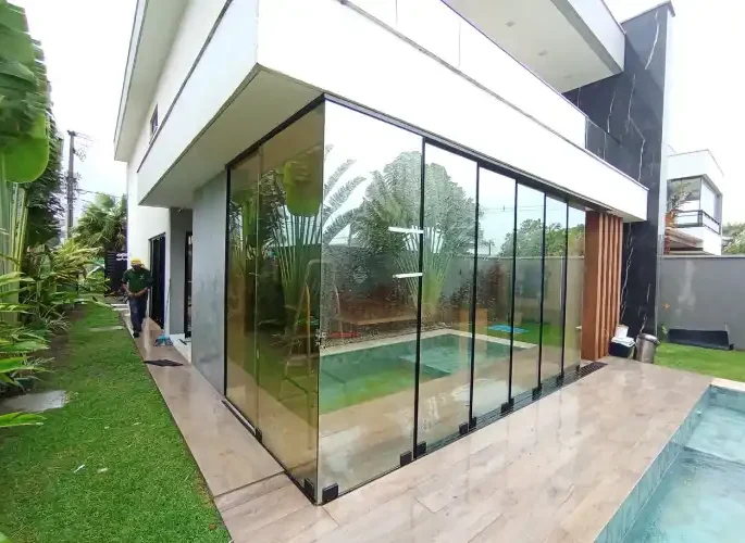 Porta de Vidro Slide Door Imperial Vidros Fortaleza